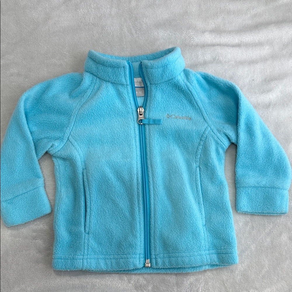Kids Columbia Light Blue Fleece Jacket - Size 6-12 months
